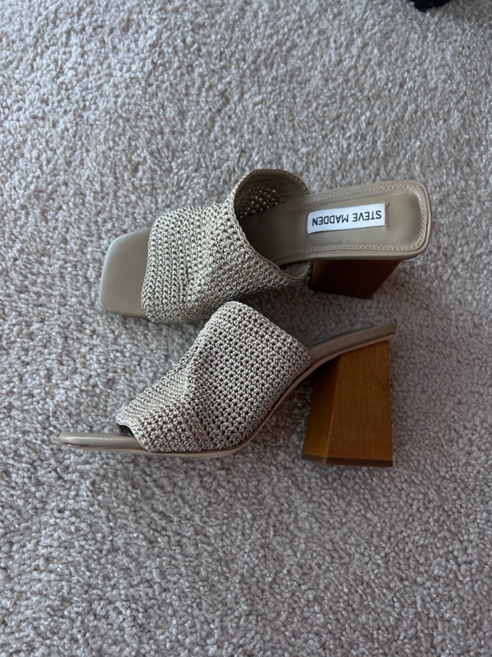 Steve Madden mesh chunky heels